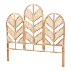 bali & pari Liang Natural Rattan Freestanding Headboard, Queen